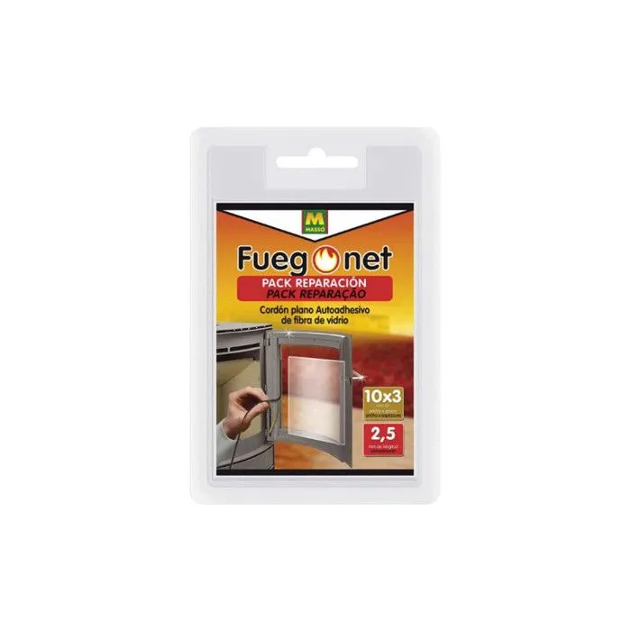 Cordon Auto Adhésif - FUEGO NET - Fuegonet 231331 - Noir - 10.5x3x16 CM - Résistant à 650°C-0