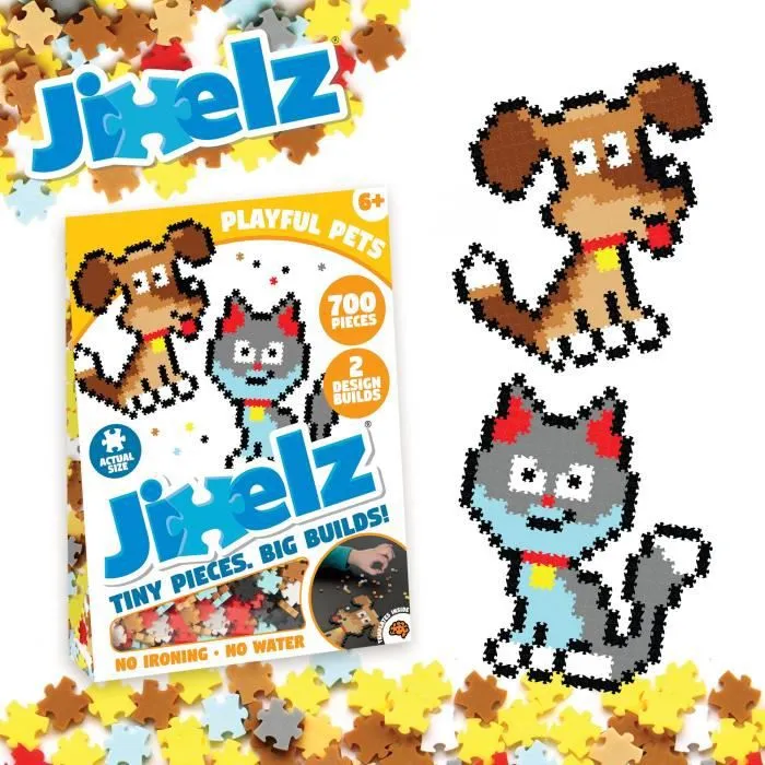 Jixelz - TOMY - Les animaux - 700 pièces - Assemblage créatif sans colle