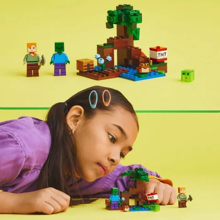 LEGO Minecraft 21240 Aventures dans le Marais, Jouet de Construction, avec Figurine Zombie-4