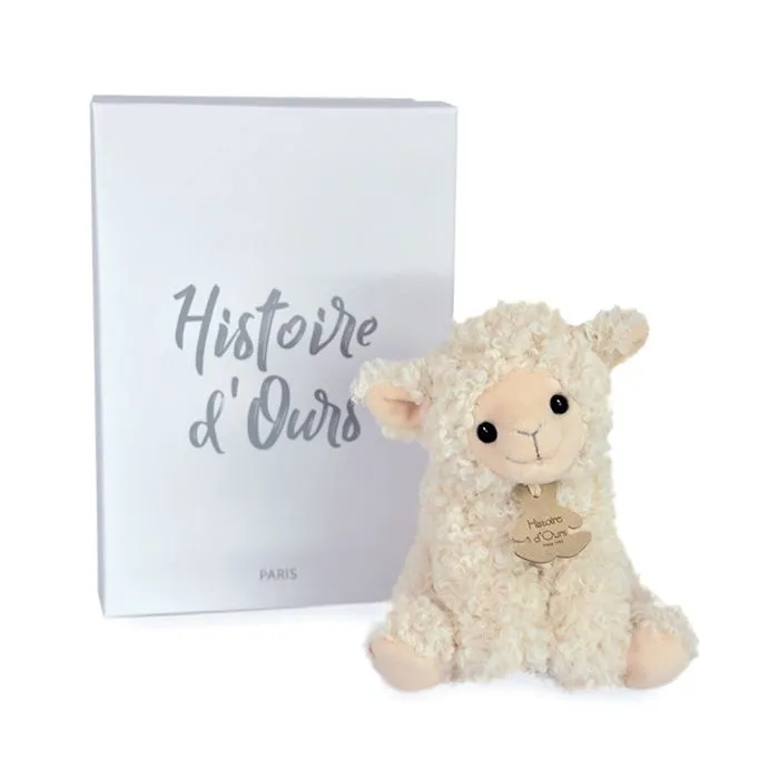 Peluche Agneau Vintage PM - Histoire d'ours - 20CM - Bébé - Blanc - Mixte-3
