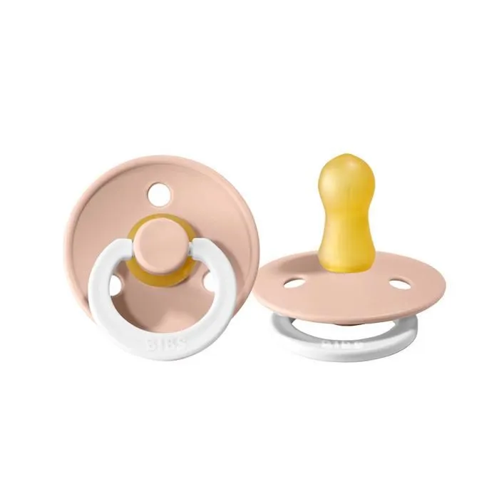 2 SUCETTE ROSE/BIEGE DE GLOW IN THE DARK 6+MOIS DE BIBS-1
