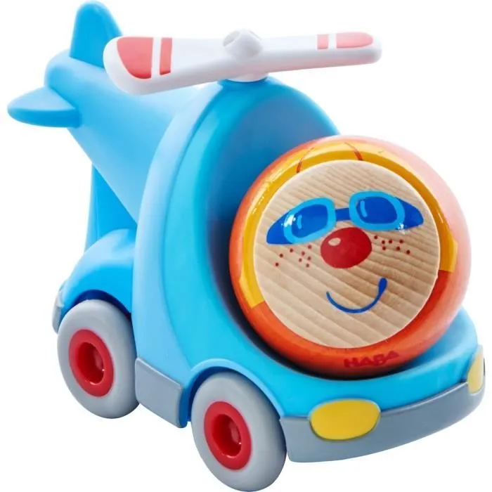 Haba - Hélicoptère Hugo pour la piste à billes de Kullerbü - Bleu - 24 mois - 2 ans - Jouet pour enfant-0