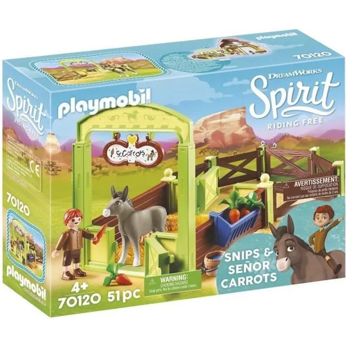 PLAYMOBIL - Spirit - La Mèche et Monsieur Carotte avec box - Mixte - A partir de 4 ans-0