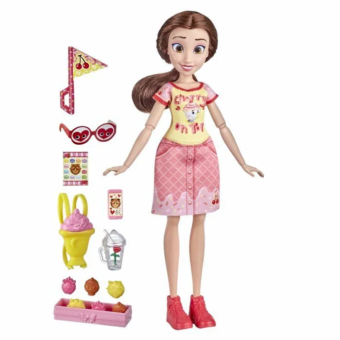 Poupee Disney - E84055X0 - Princesses - Poupee Tendance Comfy Squad Belle Style friandises-2