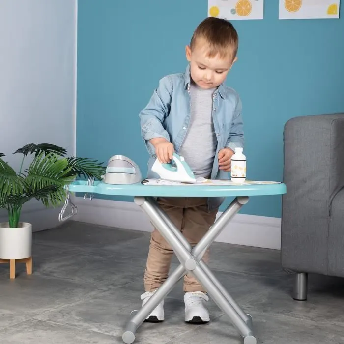 Smoby - Planche à repasser avec station vapeur + 9 accessoires - Jeux d'imitation ménage - H48cm - Fabrication Française - Dés 3ans-2