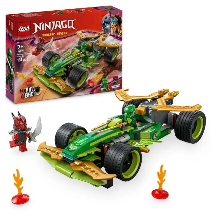 LEGO NINJAGO 71828 La voiture de course à rétrofriction de Lloyd - Jouet de construction-0