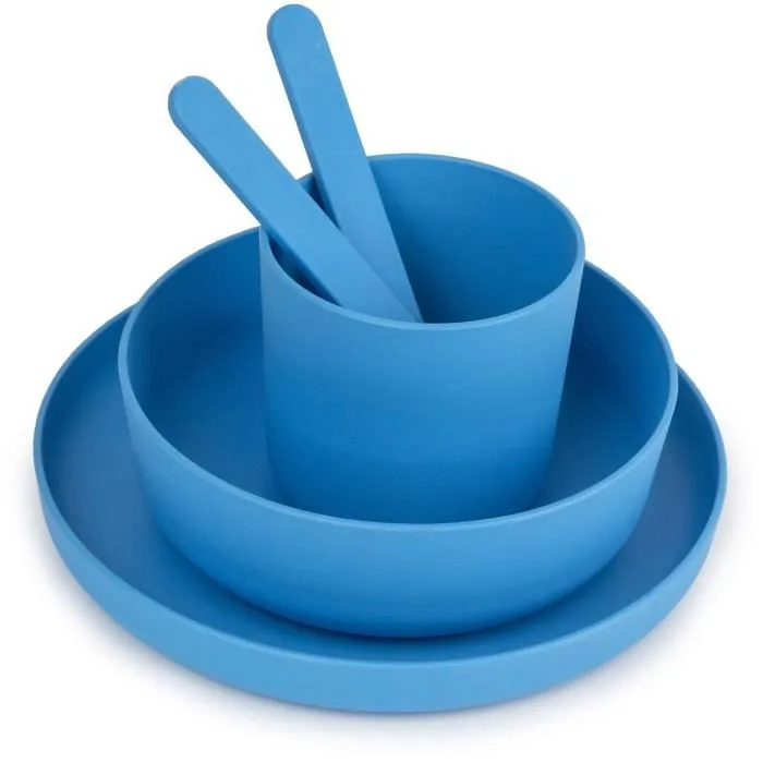 MILL'O BÉBÉ - GOBELET 100% BIOSOURCÉE ET BIODÉGRADABLE - SANS BPA - MICRO-ONDABLE - BLEU d 8 x h 7,8 cm-1