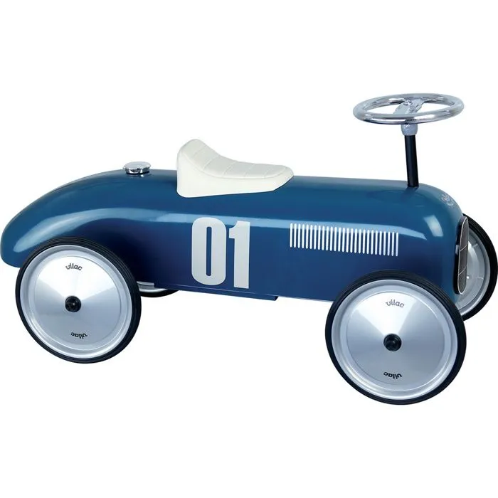 Vilac - Porteur voiture vintage bleu pétrole-1