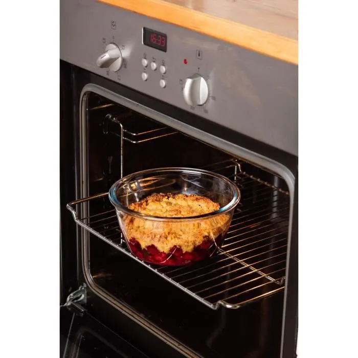 Boîte ronde avec couvercle - PYREX - 1451034 - 20 cm - 1,6 L - Cook & Go - Base en verre borosilicate-3