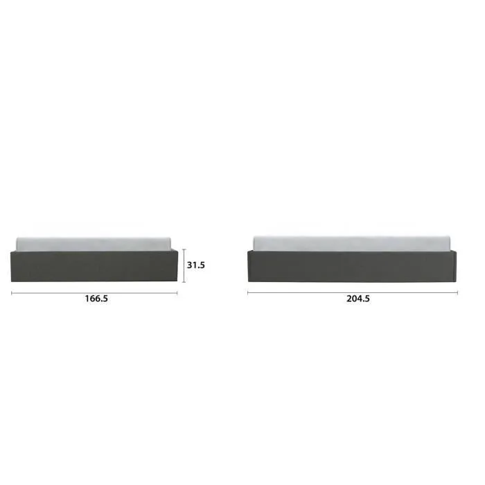 ECLIPSE Lit adulte + coffre de journée - Tissu gris foncé - 160 x 200 cm-7