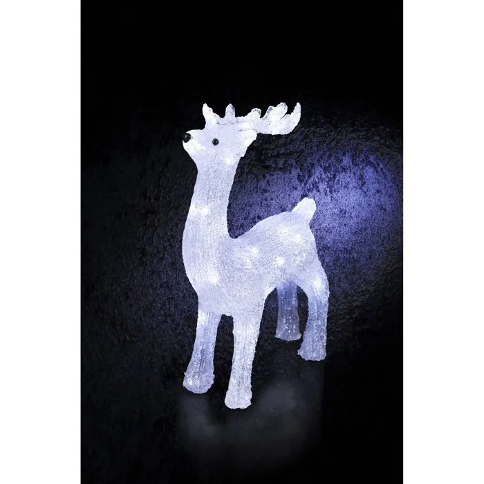 Décoration lumineuse - Non spécifié - Renne acrylique - 40 LED blanc fixe - Utilisation extérieure - Noël-3