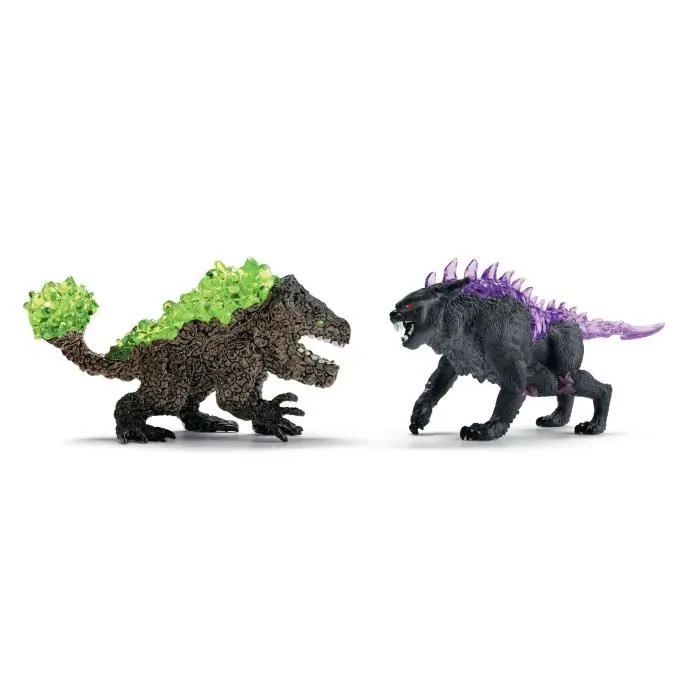 Figurines Duo Lynx des Ténèbres vs Broyeur de Pierre, SCHLEICH 70827 Eldrador Creatures, dès 6 ans-0
