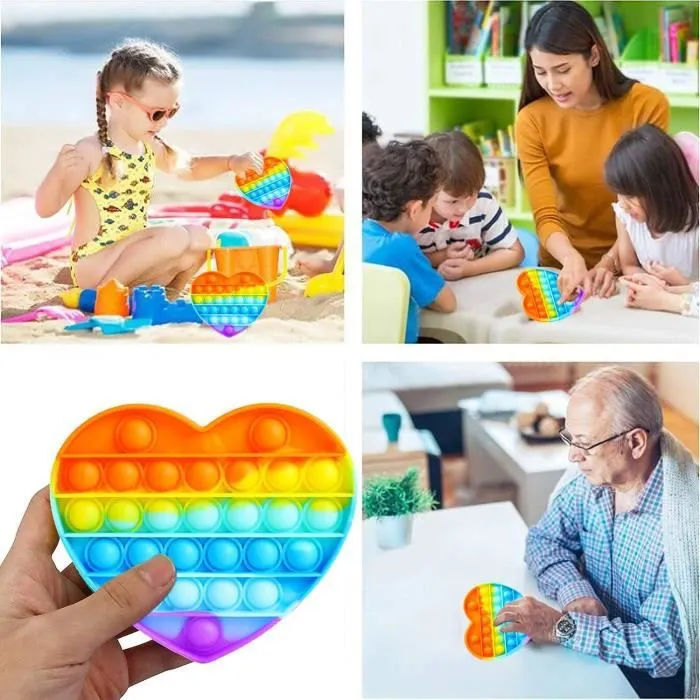 Jouets Anti-Stress - Fidget Toy- Pop Bubble - Jouets Sensoriels à Presser en Silicone pour la Concentration et Le Calme-2