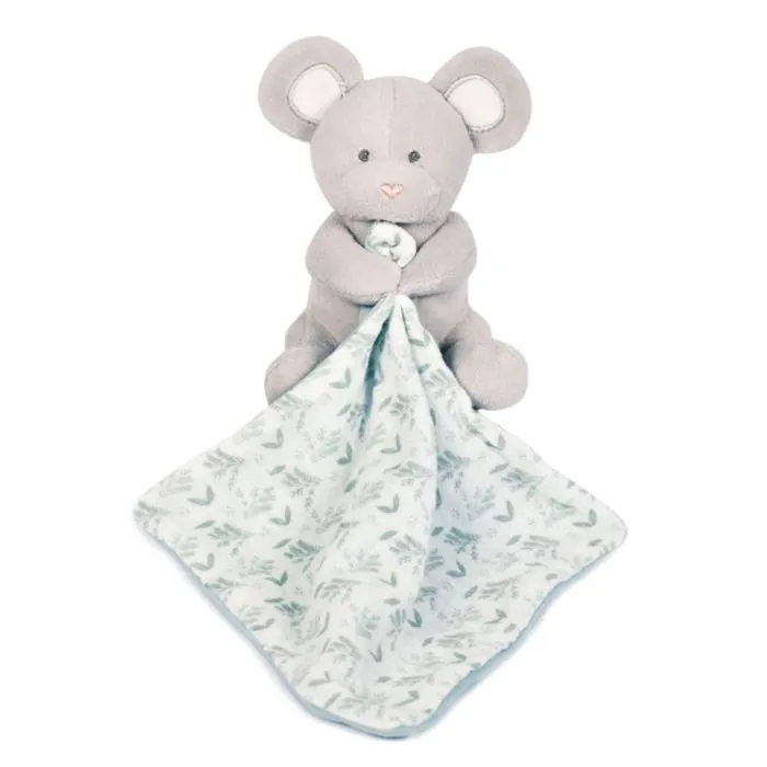 Doudou en coton Bio Souris avec mouchoir gris - Doudou et Compagnie - Mixte - A partir de 0 mois - Gris-3