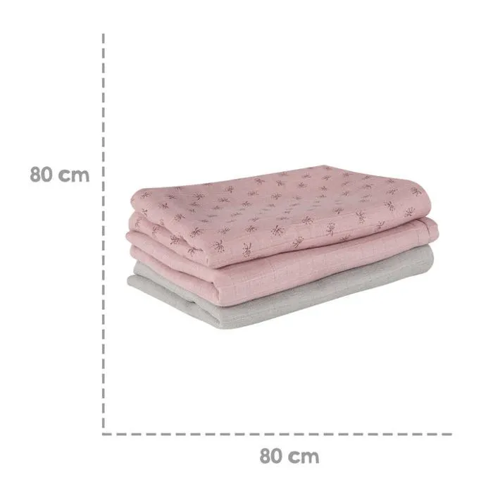 Lot de 3 Couches Lavables en Coton Bio - ROBA - Lil Planet - Rose - Fille-4