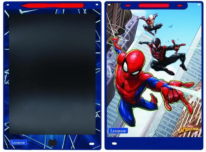 Tablette à Dessins - Spider-Man - 28cm - Écran E-Ink - Pochoirs Inclus - Ultra-Légère-0