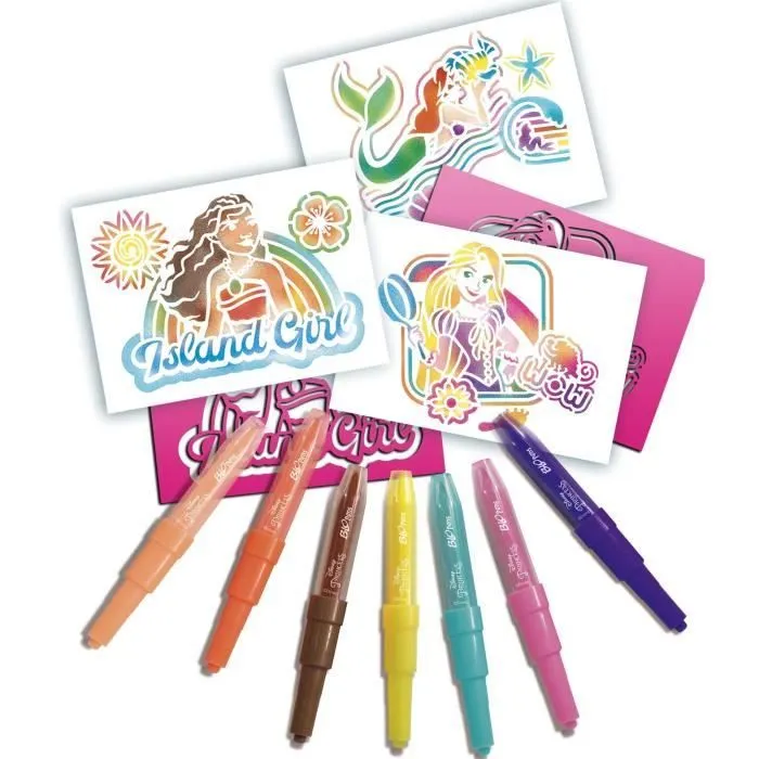 Blopens - LANSAY - Disney Princess - 7 pochoirs - Dès 5 ans-0