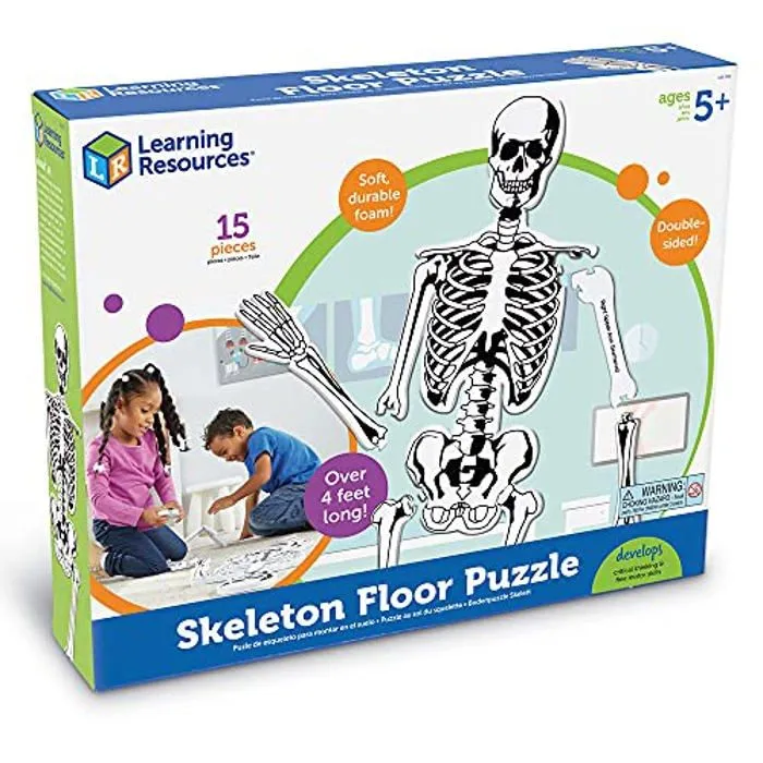 Learning Resources Resources- Puzzle au Sol en Mousse du Squelette de, - LER3332-4