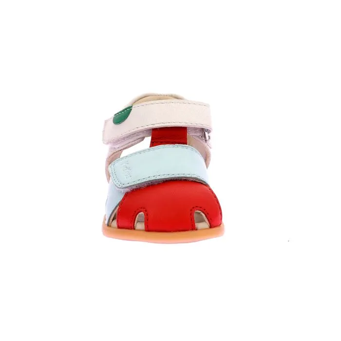 KICKERS Sandales Kick Sumkratch Blanc rouge vert-4