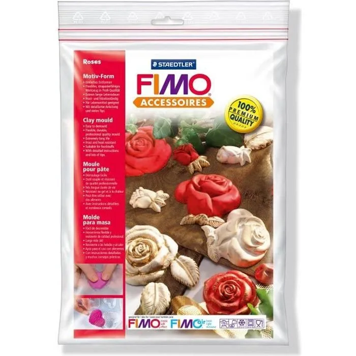 Moule FIMO Roses - Marque FIMO - Outil souple et résistant de qualité professionnelle-0