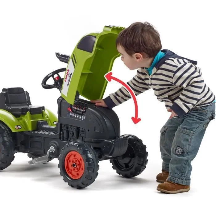 Tracteur avec remorque et capot ouvrant - FALK - Class - Dès 2 ans - 100% Fabriqué en France - 75% de plastique recyclé-2