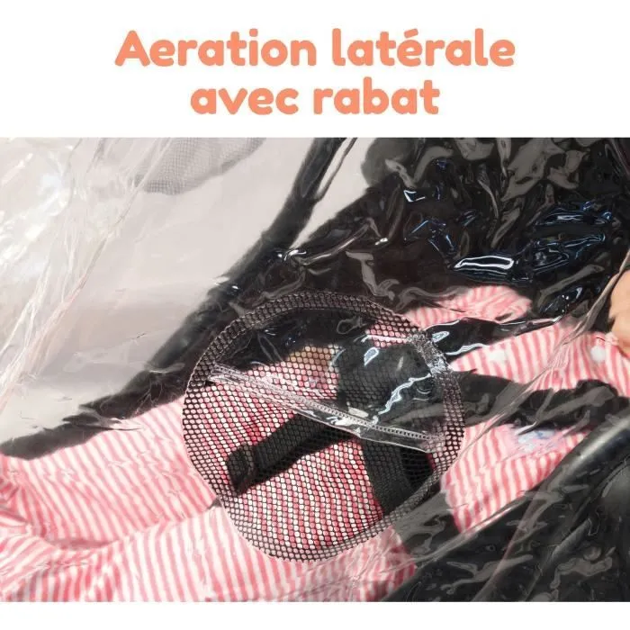 Habillage pluie universel - BAMBISOL - Pour poussette ayant un canopy-1