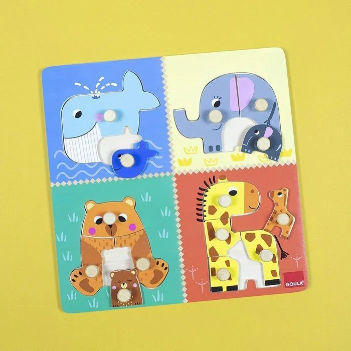 Puzzle Animaux Mamás Y Bebés Diset - Pour Bébé de 2 ans et plus - Moins de 100 pièces - Multicolore-3