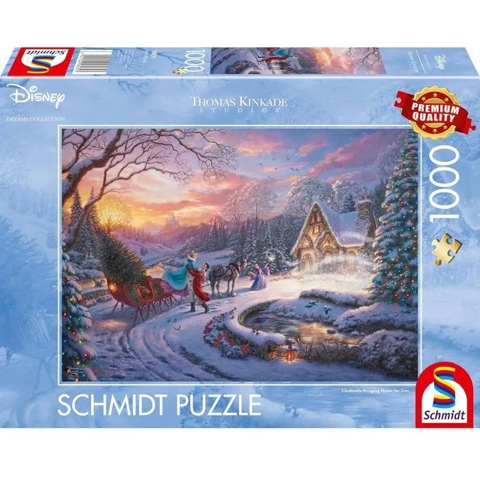 Puzzle - SCHMIDT - Cendrillon - 1000 pièces - Dessin animé - Qualité supérieure-0