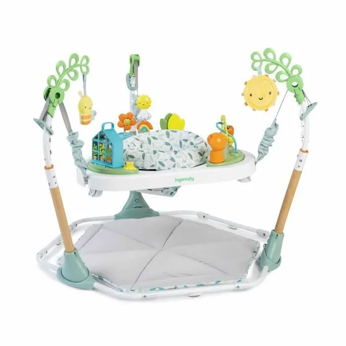 INGENUITY Aide jeux à rebonds bébé 6-en-1 évolutif : se tranforme en Tapis d'éveil, Tipi enfant, table d'activités, jouets amovibles-0