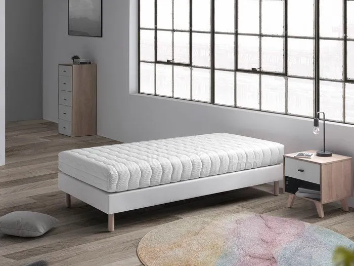Matelas 90X180 LIT ENFANTS Épaisseur 18 CM NUKA VISCO - Mousse à mémoire,Déhoussable, idéal pour le lit cabane-1