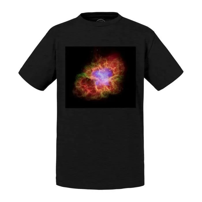 T-shirt Enfant Noir Etoile Supernova Constellation Nebuleuse Espace-0