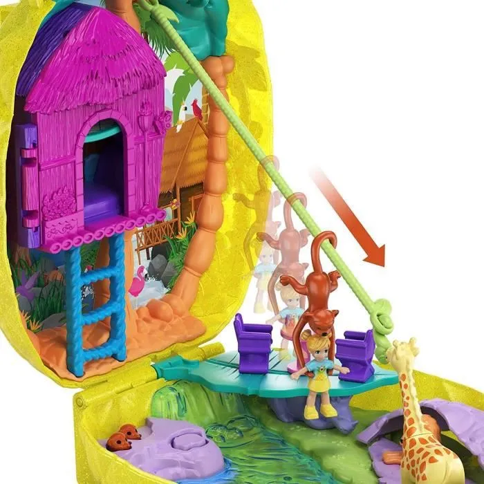 Polly Pocket - Sac à Surprises Safari Ananas - Figurines miniatures - Jaune - 4 ans et +-1