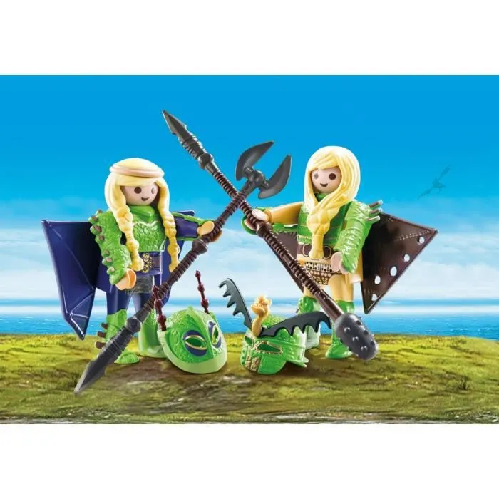 PLAYMOBIL - Dragons 3 - Kranedur et Kognedur en combinaison de vol - Mixte - A partir de 4 ans-1