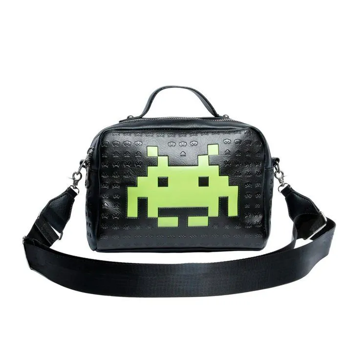 Sac à Bandoulière - Space Invaders - Alien - Noir - Synthétique - Taille Unique-1