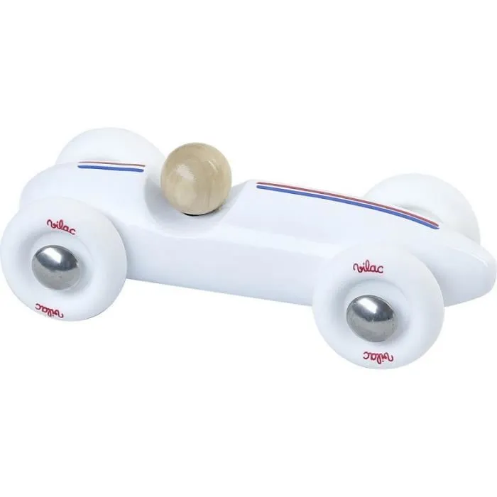 Vilac - Voiture Grand Prix vintage PM blanche-0