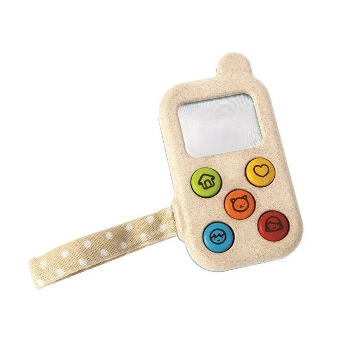 Jouet interactif Mon Premier Téléphone en bois - PLAN TOYS - Mixte - A partir de 1 an-1