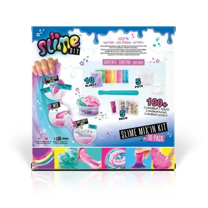 CANAL TOYS - Slime - Mix'in Kit - Pack 10 Slimes pour Enfant de 6 ans et plus - Multicolore-5