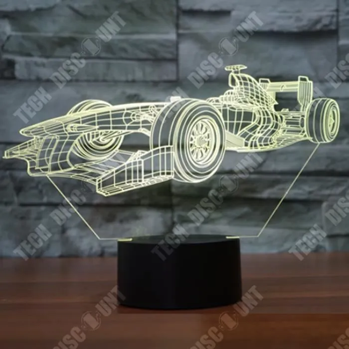 TD® Veilleuse 3D de bureau Contrôle tactile Sept couleurs réglables Aspect automobile Illusion Light-1
