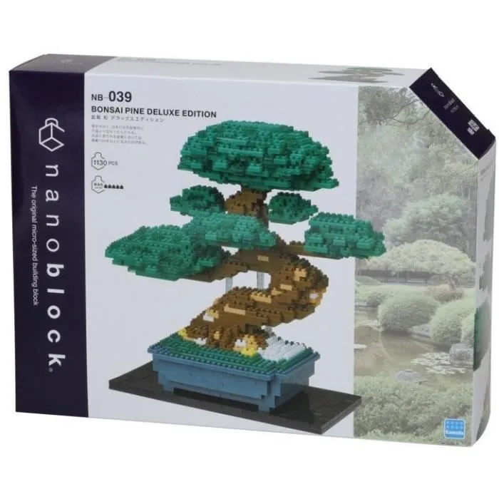 [KAWADA]NB039 Nanoblock Bonsai Pine Deluxe Edition NB-039 FORME A TRIER FORME A AGENCER BOITE A FORME PYRAMIDE-GIGOGNE-0