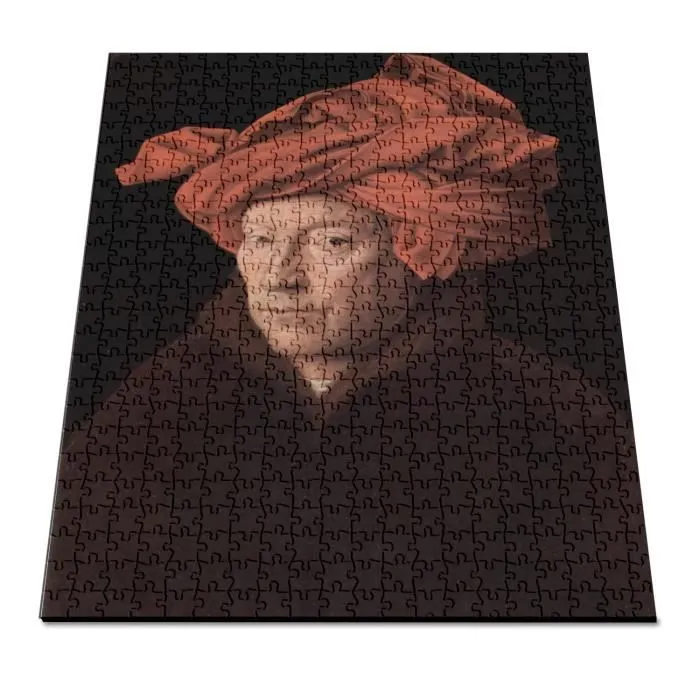 Puzzle Classique 500 pièces Peinture de Van Eyck Homme au Turban Rouge Artiste Art-2