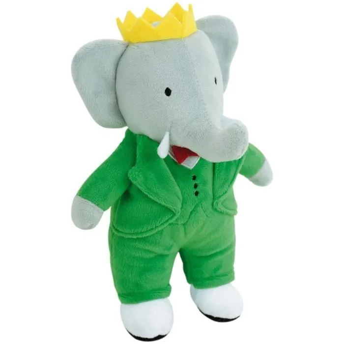 Babar Peluche Éléphant +/- 20 cm - JEMINI - Représentation parfaite du roi des éléphants.-3