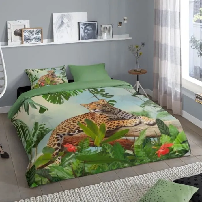Good Morning Housse de couette JUNGLE 200x200-220 cm Multicolore-0