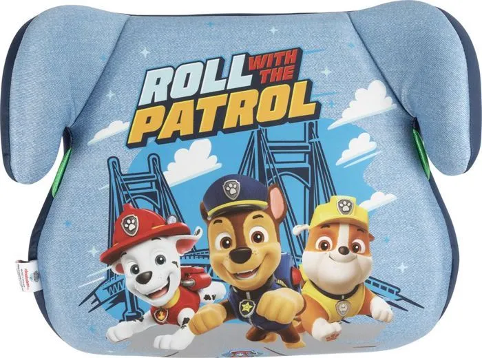 Tataway Siège auto rehausseur Paw Patrol i-Size ECE R129 pour enfants 125-150 cm, graphismes Chase, Rubble et Marshall, fond bleu-5