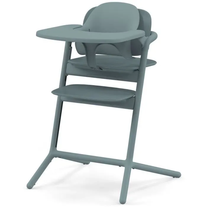 CYBEX - Chaise haute évolutive - Pack 3 en 1 - LEMO 2 - Bleu - Réglable en hauteur et en profondeur - Set bébé inclus-0