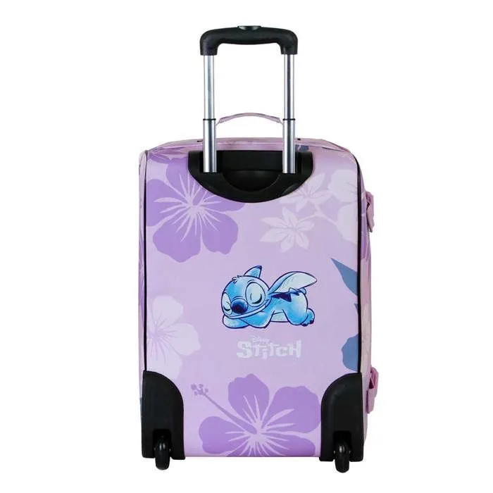 Valise Cabine Pliable - Disney - Lilo et Stitch - Rose - 2 Roues - Déperlant-2