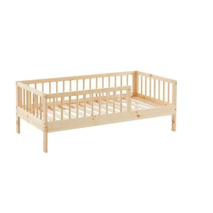 Lit Enfant Nid Douillet Pin Massif Beige 70x140 Laïba Kids-0