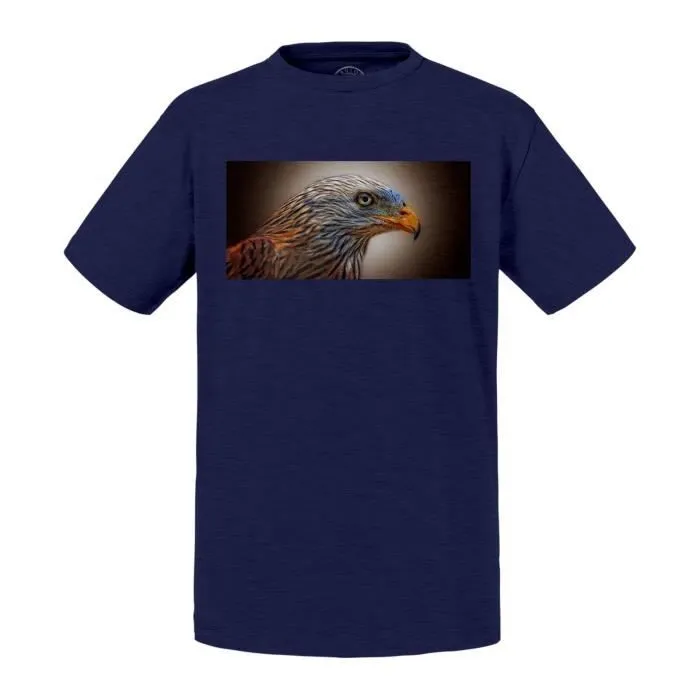 T-shirt Enfant Noir Milan Royal Aigle Magnifique Oiseau de Proie Nature-0