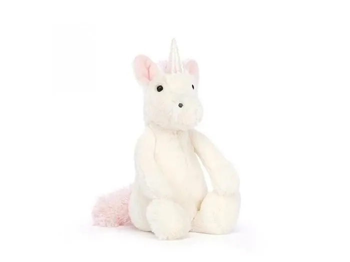 Peluche - Jellycat - Licorne Timide - 8 cm - Blanc et Rose - Pour Bébé-0