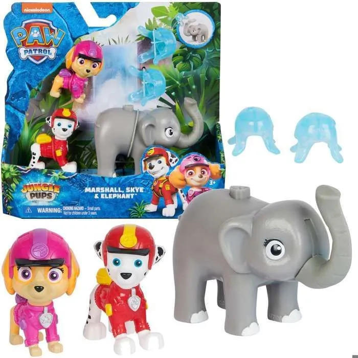 Pat'Patrouille Jungle Pups set Skye Marshall figurines+ accessoires-0