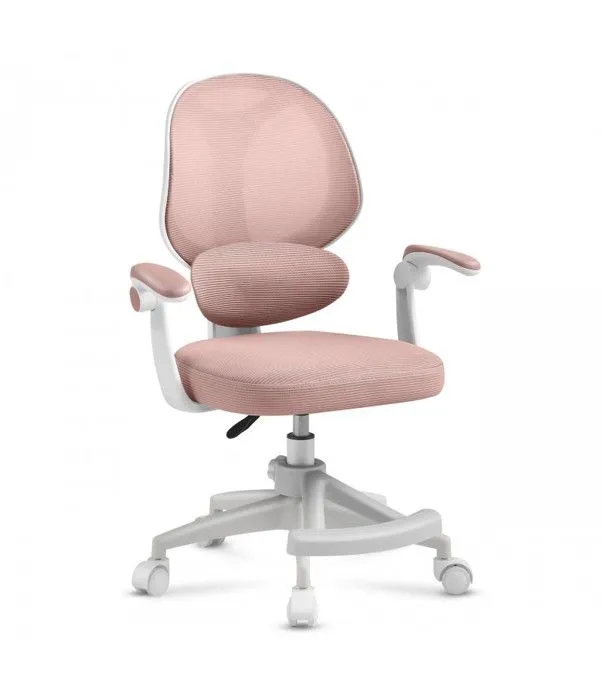 Chaise de bureau enfant - MARK ADLER - Junior 4.5 - Ergonomique - Accoudoirs rabattables - Rose-0